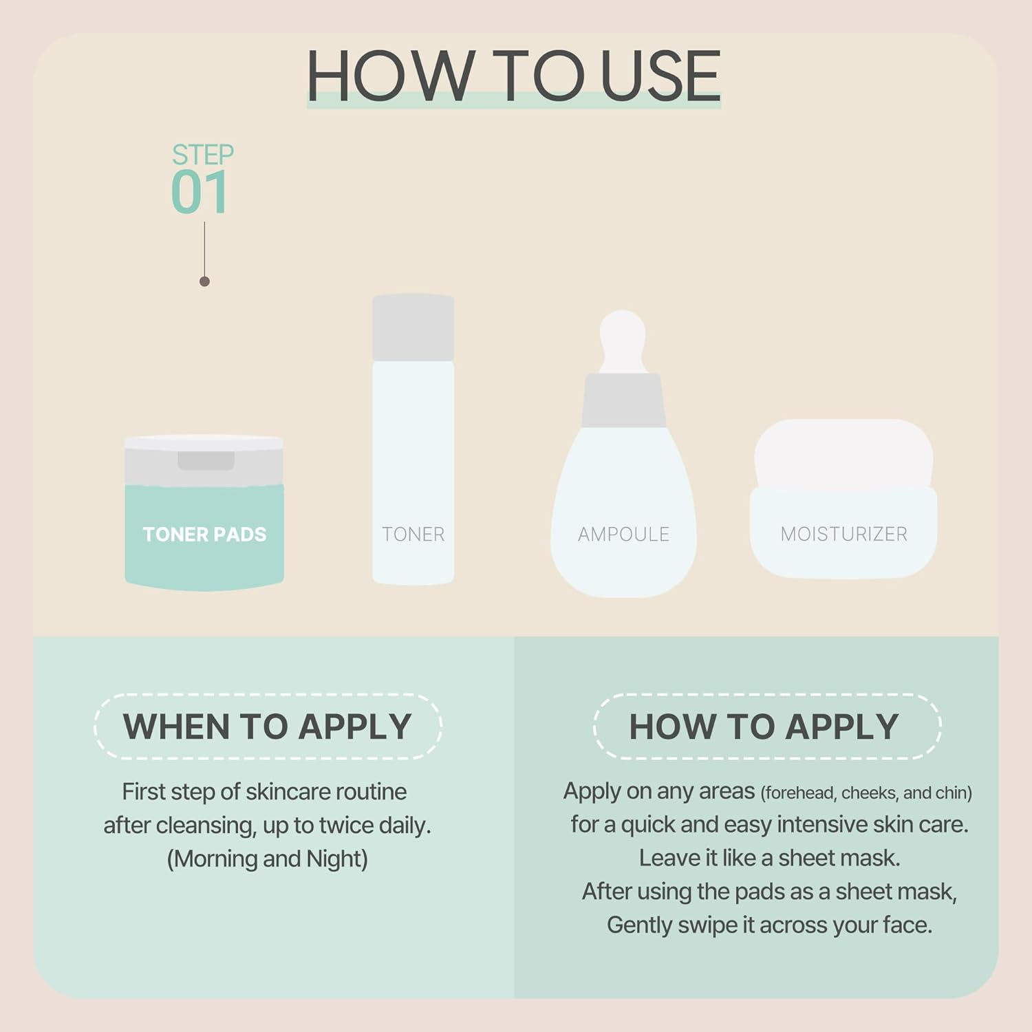 Cica Bakuchiol Calming Pad | Korean Skincare Toner Pad (150Ml/5.07 Fl.Oz.) : Beauty & Personal Care