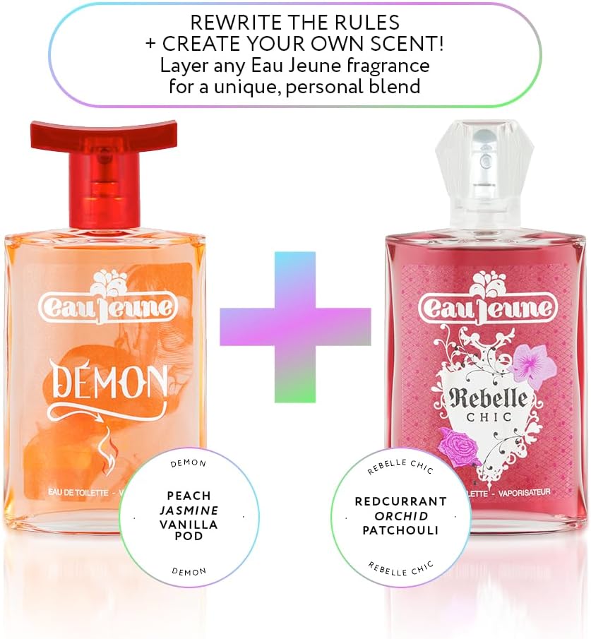 Eau Jeune Demon Eau De Toilette 75ml Spray, Womens Perfume - Genuine Fragrance for Women and Girls, Gifts for Teenage Girls : Amazon.co.uk: Beauty