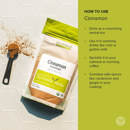 Banyan Botanicals Organic Ground Cinnamon Powder – Cinnamomum Verum – Delicious Cooking Spice That Supports Healthy Digestion, Circulation & More* – Spice Jar – Non-Gmo Sustainably Sourced Vegan Ffl
