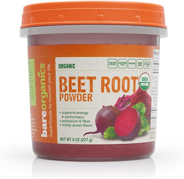 BareOrganics Beet Root, Superfood Powder, Dietary Supplement, 8 Oz