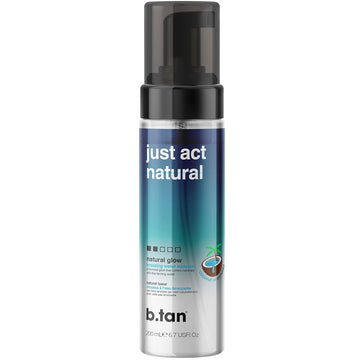 b.tan Clear Self Tan Bronzing Water | Just Act Natural - Clear, Transfer-Free, Enriched With Coconut Water & Vitamin E, 6.7 Fl oz