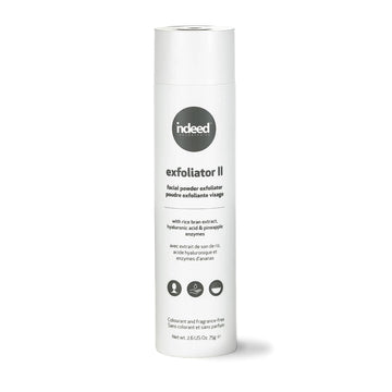 Indeed Laboratories Exfoliator Ii: Daily Facial Scrub, Deep Cleansing, Rice Bran Powder Exfoliant, Achieve Brighter Smoother Skin With Malic Acid, Powder To Foam, Gentle Face Scrub, 2.6Oz / 75G