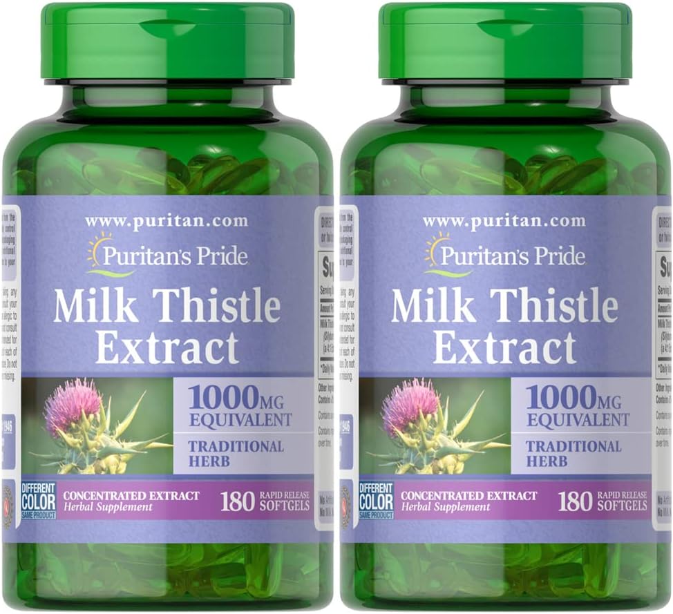 Puritan'S Pride Milk Thistle , 180 Count (Pack Of 2)