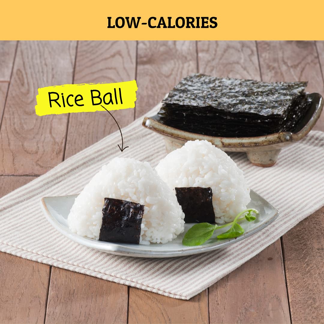 Choi'S 1(Daechun) Roasted Seaweed, Gim, Sushi Nori(100 Half Sheets)/ Resealable, Gold Grade/Product Of Korea/Kimbap, Gimbap, Vegan, Keto, Gluten Free, Full Of Fiber, Vitamin, Mineral, High Protein