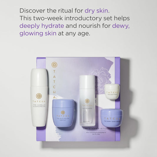 Tatcha The Starter Ritual Set - Ultra Hydrating For Dry Skin | 2 Week Introductory Set | $92 Value