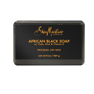 Sheamoisture Bar Soap African Black Soap For Troubled Skin Cleanser With Shea Butter 8 Oz