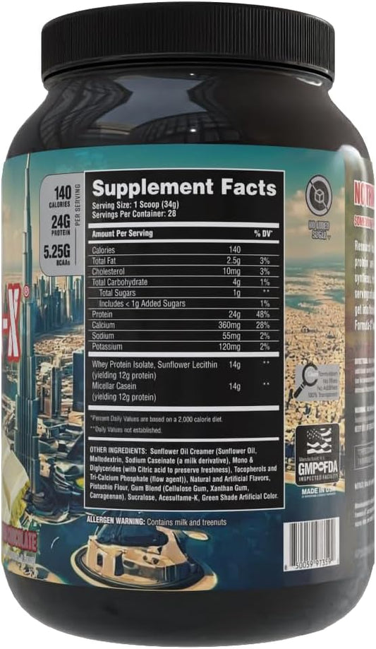 Apollon Nutrition 50/50 Formula-X | Whey Isolate And Casein Protein | 2 Lb (Chocolate Hazelnut)