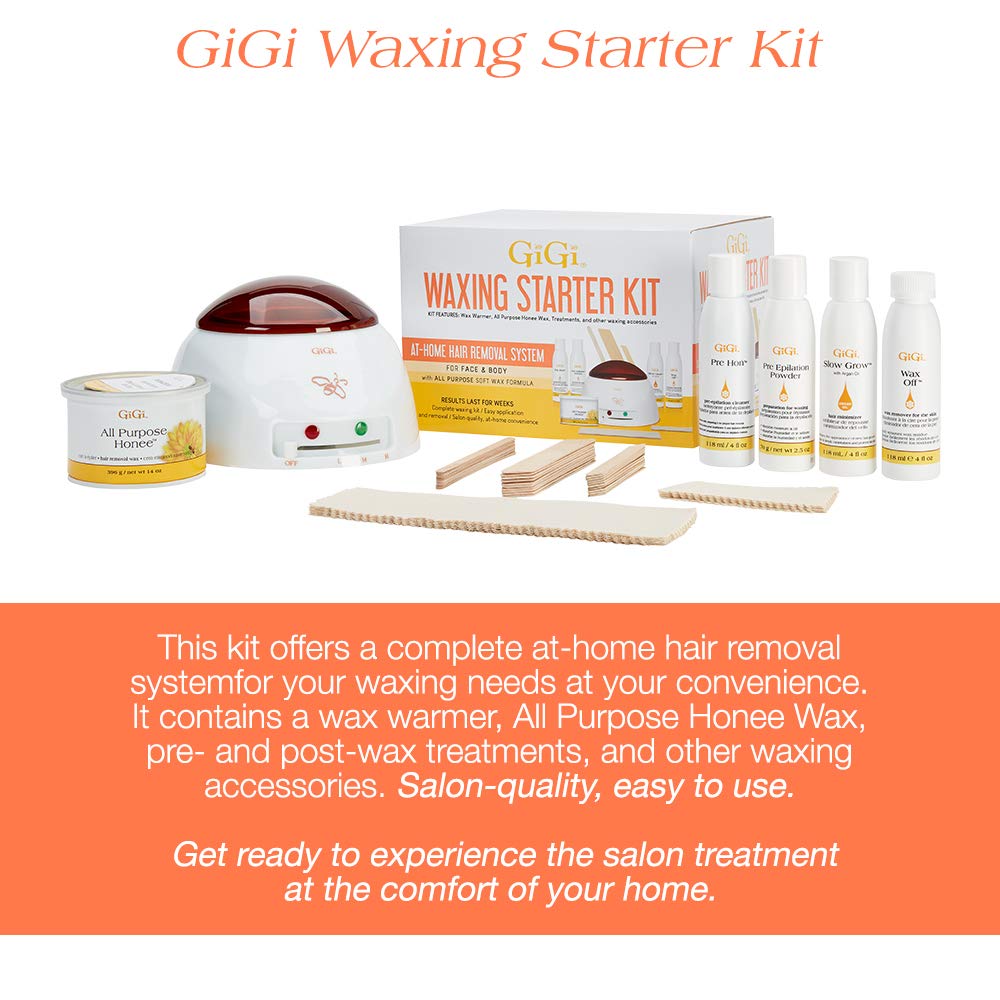 GiGi Hair Removal Waxing Starter Kit for Face and Body : Beauty & Personal Care