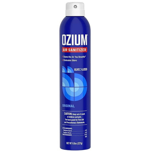 Ozium Air Sanitizer Reduces Airborne Bacteria Eliminates Smoke & Malodors 8Oz Spray Air Freshener, Original (4-Pack)