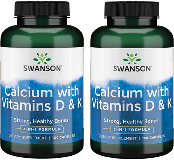 Swanson Tricalcium Complex With Vitamins D & K 100 Capsules (2 Pack)