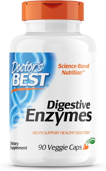 Doctor's Best Digestive Enzymes Non-GMO Vegetarian Gluten Free, 90 Veggie Caps