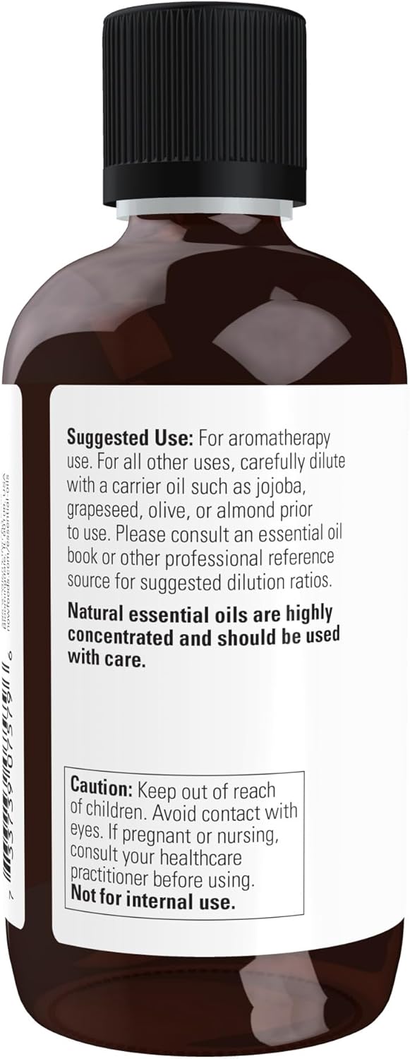 NOW Essential Oils, Patchouli Oil, Earthy Aromatherapy Scent, Steam Distilled, 100% Pure, Vegan, Child Resistant Cap, 4-
