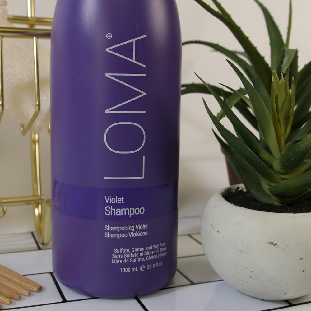 Loma Hair Care Violet Shampoo, Vanilla Bean/Blood Orange, 33.8 Fl. Oz