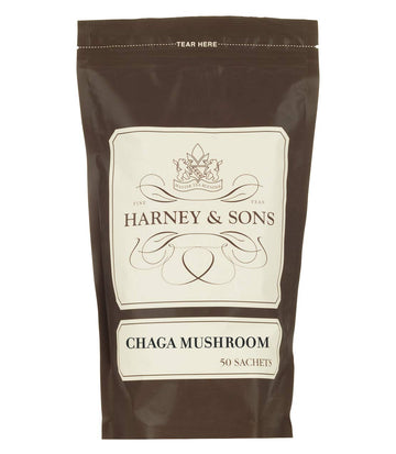 Harney & Sons Chaga Mushroom Tea, Bulk Bag Of 50 Sachets : Grocery & Gourmet Food