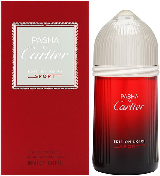 Cartier Pasha De Edition Noire Sport Eau De Toilette Spray For Men, 3.3 Ounce