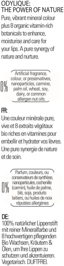 Odylique - Organic Lipstick Dark Red (Fig Fondant) - 100% Natural Ingredients - With Organic Plant Oils – Lipstick For Sensitive Eyes : Amazon.co.uk: Beauty