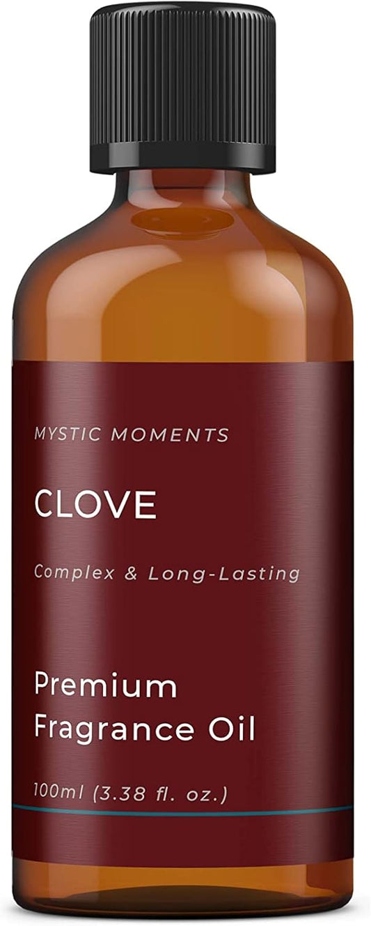 Mystic Moments | Clove Fragrance Oil - 100ml - Perfect for Soaps, Candles, Bath Bombs, Oil Burners, Diffusers and Skin & Hair Care Items