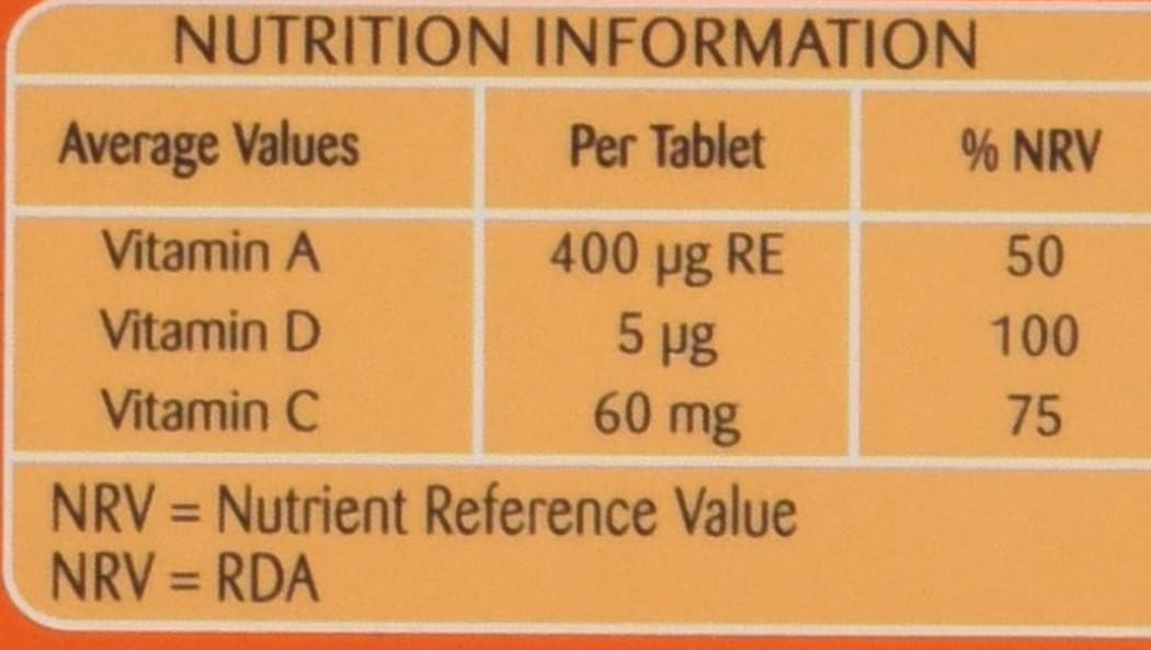 Haliborange Kids A, C and D Orange tablets 120