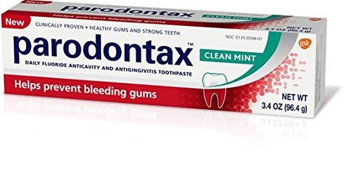 Parodontax Clean Mint Daily Toothpaste, 3.4 oz. Per Tube (2 Pack) : Health & Household