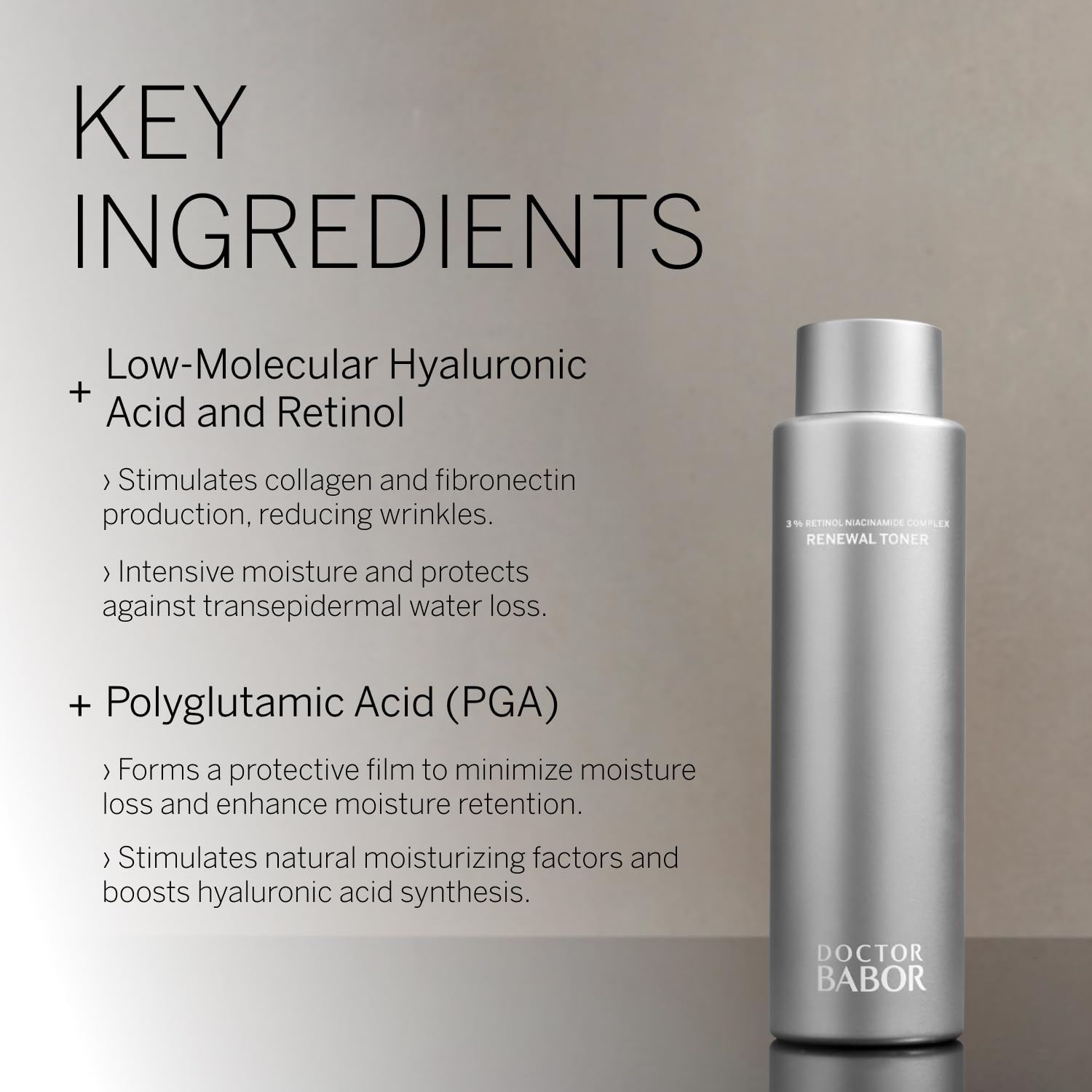 Doctor Babor Renewal Toner, Smoothing & Refining Toner, Rejuvenated Complexion With Retinol & Niacinamides, Even Skin Tone & Texture, 6.76 Oz : Office Products