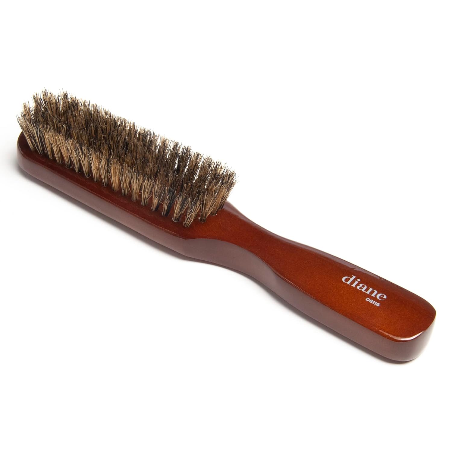Diane Premium 100% Boar Bristle Styling Brush for Men and Barbers – Medium Bristles for Thick Coarse Hair – Use for Detangling, Smoothing, Wave Styles, Soft on Scalp, Restore Shine and Texture
