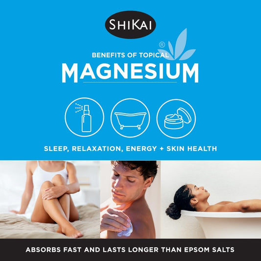 Shikai Magnesium Bath Flakes with Melatonin 2 lb Flakes