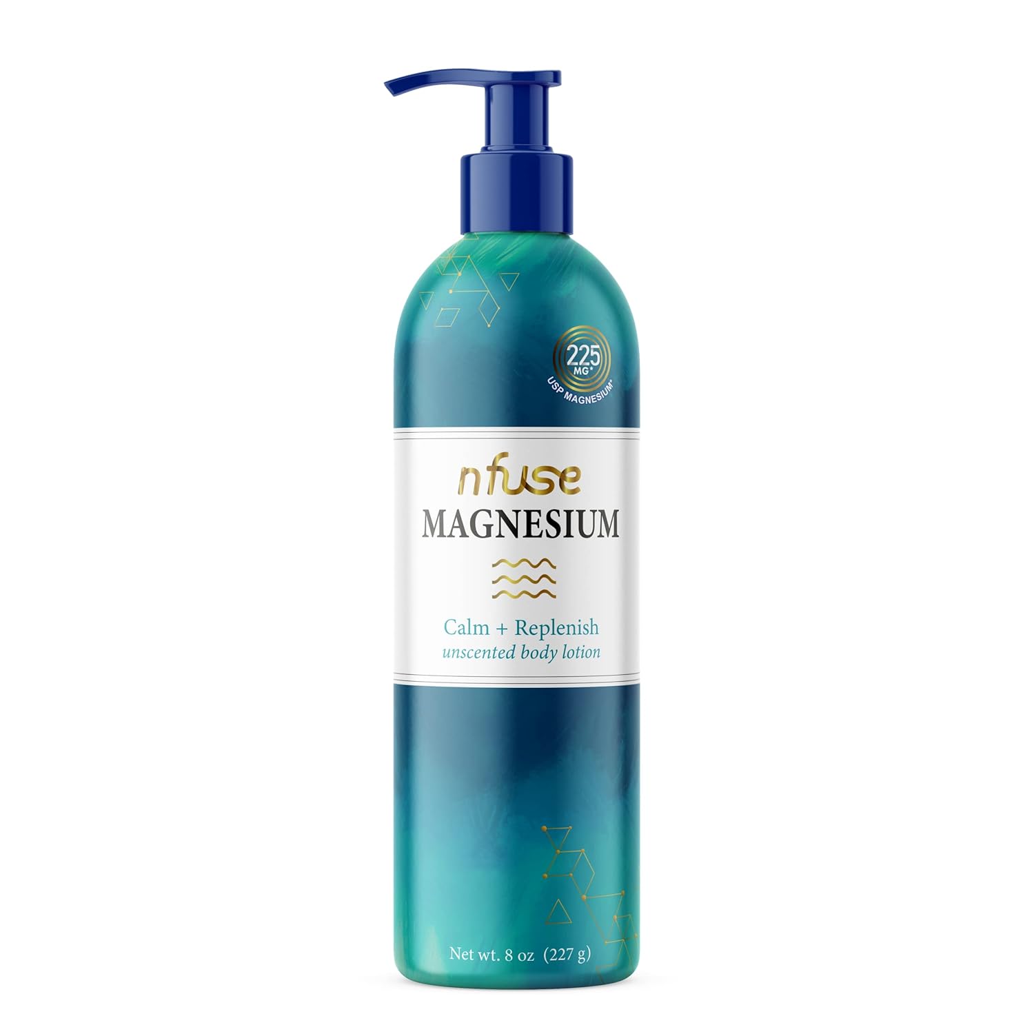 Nfuse Natural Magnesium Body Lotion | Mg++ Delivery Technology | Pure Magnesium Chloride U.S.P. | Fragrance Free - Unscented: Calm + Replenish - 8 Oz