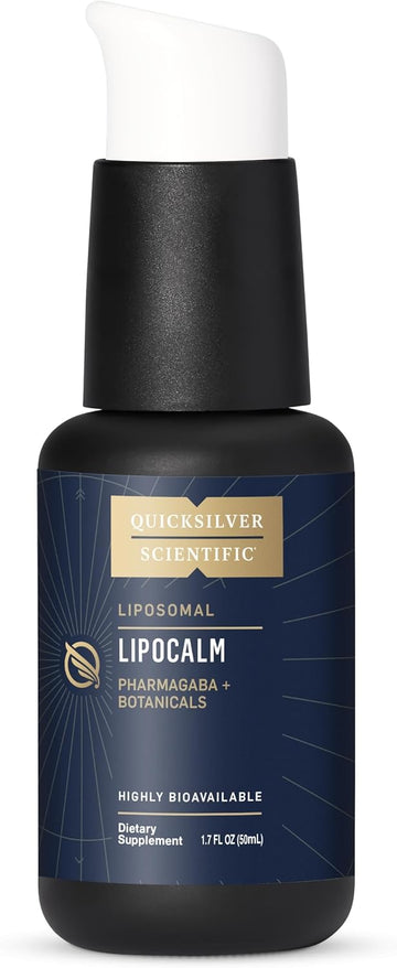 Quicksilver Scientific Lipocalm - Liposomal Gaba With Herbs For Relaxation Support - Chamomile, Passionflower Herb & Skullcap Supplement For Peace Of Mind & Sleep Calm Support (1.7Oz / 50Ml)