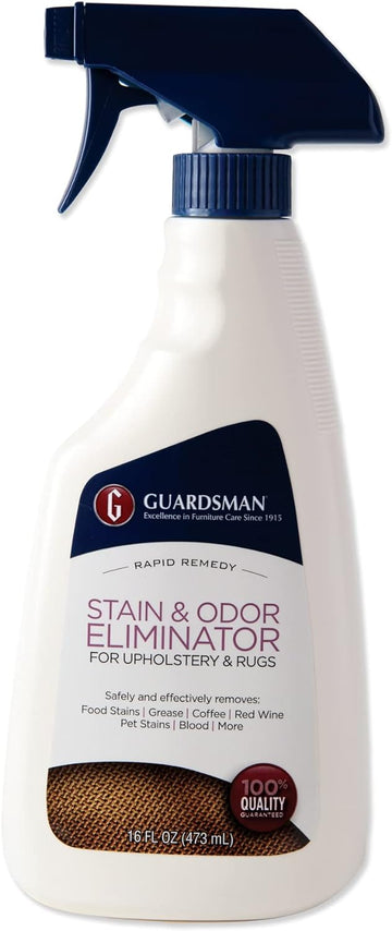 Guardsman 462600 Stain & Odor Eliminator for Fabric Removes Stains, Grease, Red Wine, Pet Stains,16 Oz Spray