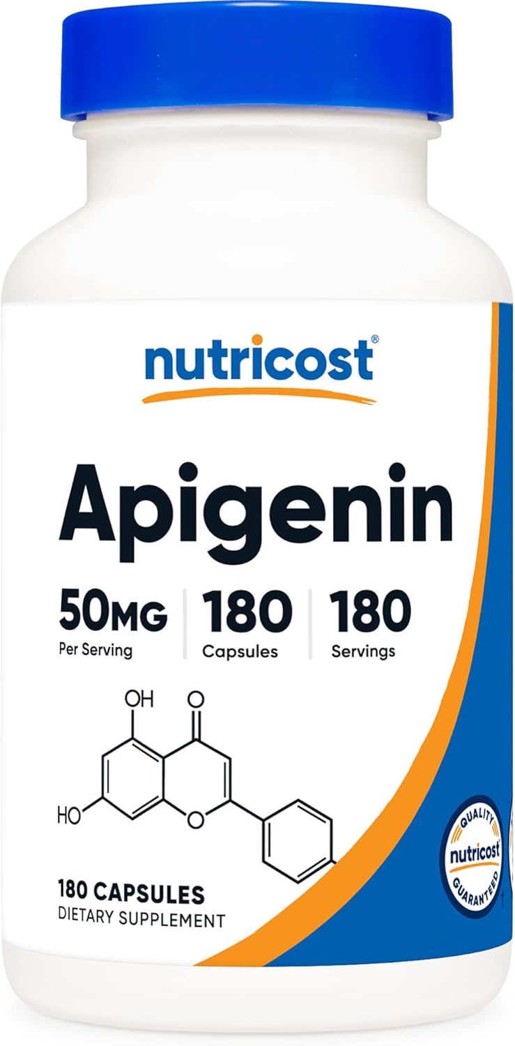 Nutricost Apigenin 50mg, 180 Capsules - Non-GMO, Gluten Free, Vegan