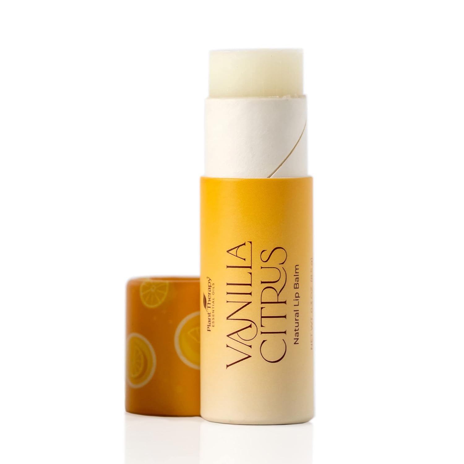 Plant Therapy Vanilla Citrus Natural Lip Balm 0.3 oz (8.5 g) Simple, Natural Ingredients & Packaged in Eco-Friendly Recyclable Cardboard