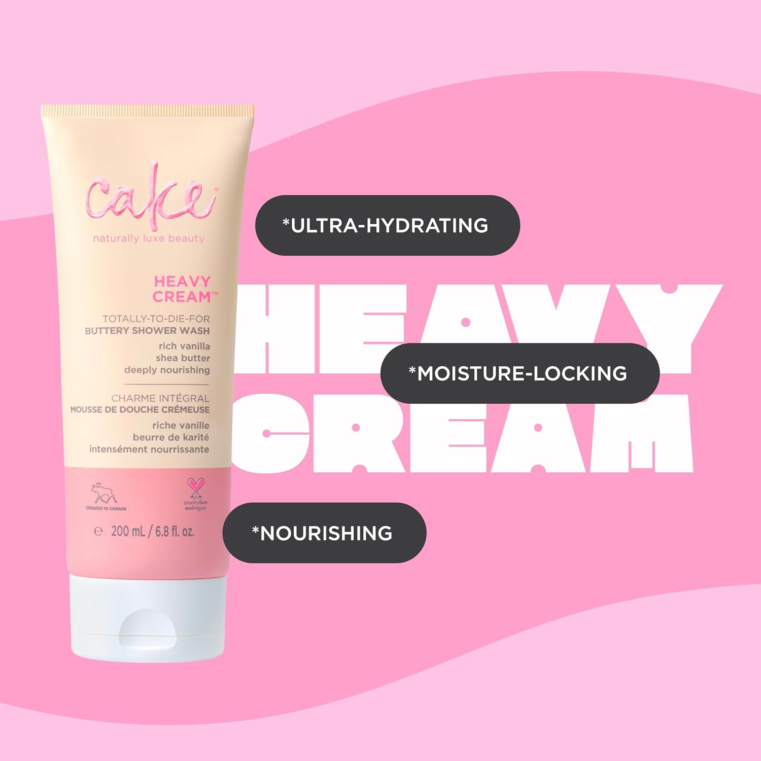 Cake Beauty Heavy Cream Buttery Shower Wash (Froth), 7 Ounce : Beauty & Personal Care