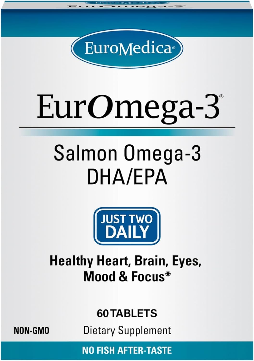 Euromedica EurOmega-3 (60 Tablets) - Potent Omega-3 Fatty Acids + Phos