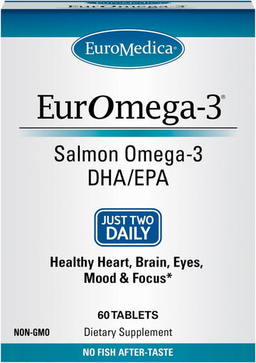 Euromedica EurOmega-3 (60 Tablets) - Potent Omega-3 Fatty Acids + Phos