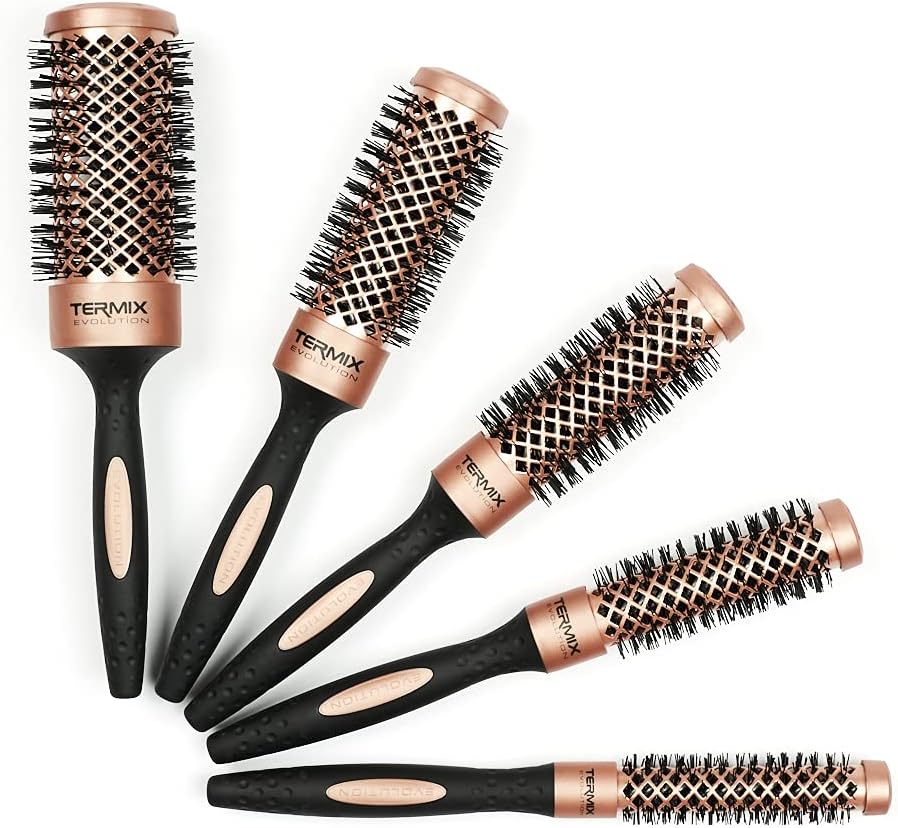 Termix - Round Brush Evolution Gold Rose Limited Edition | Diameter Ø23 | Designed To Give Volume | Sealed Tips | Molds All Hair Types | Durable Hairstyle : Beauty & Personal Care