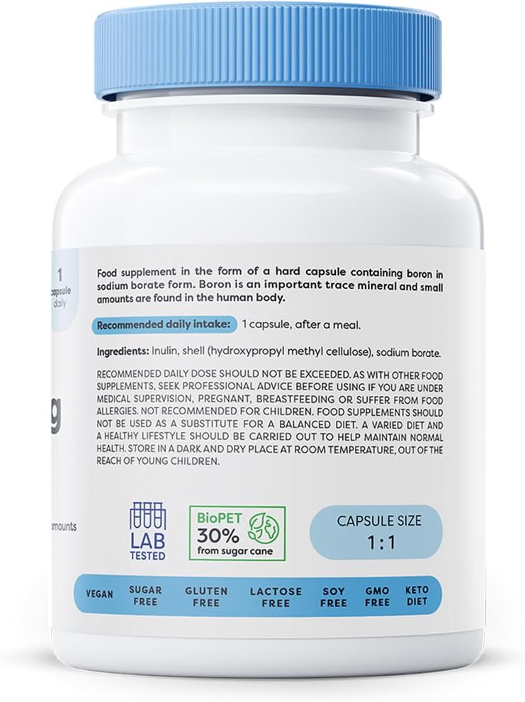 Osavi Boron 3 mg – 60 Vegan Capsules | Essential Trace Mineral for Bone Health & Hormonal Balance | Supports Metabolism | Clean Label | Vegan–Friendly : Amazon.co.uk: Health & Personal Care