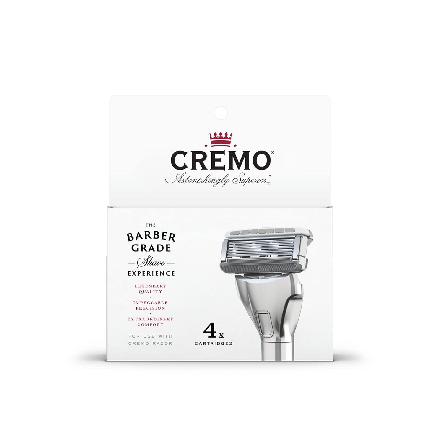 Cremo Astonishingly Superior Razor Refills, (4 Pack)