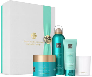 Rituals The Ritual Of Karma, Summer Scented Gift Set, Home And Skincare Collection With Lotus Flower And White Tea, Nourishing And Soothing Bath Box, Medium