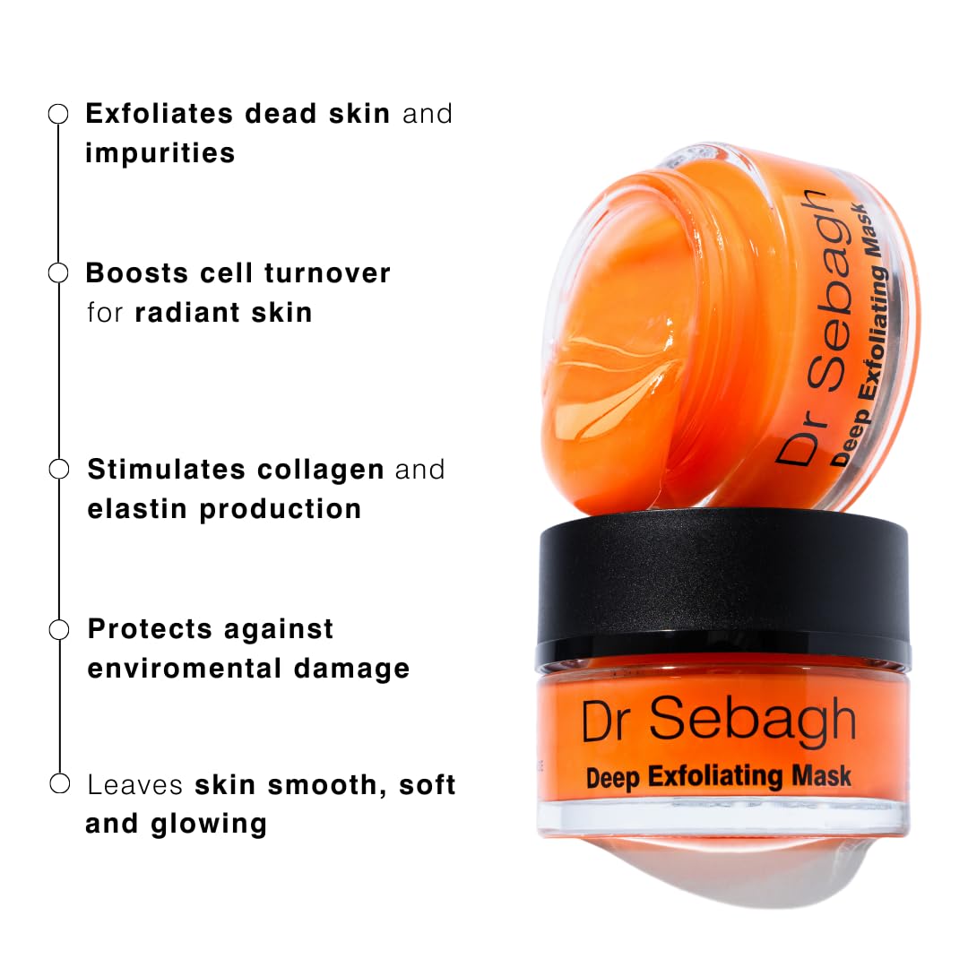 Dr Sebagh Deep Exfoliating Mask (1.7 Fl Oz) | Enhanced With Azelaic Acid & Lactic Acid | Hydrate, Exfoliate & Rejuvenate | Reduces Appearance Of Wrinkles & Fine Lines | Supporting Skin'S Natural Glow : Beauty & Personal Care