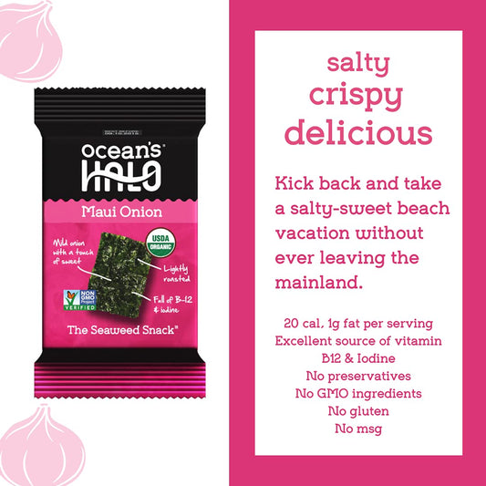 Ocean'S Halo Seaweed Snacks (Maui Onion) 1 Case Of 12 Units