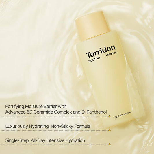 Torriden Solid-In Ceramide Skincare Set: Essence, Cream & Lip Essence - Hydrates, Soothes & Nourishes, Vegan, Cruelty-Free