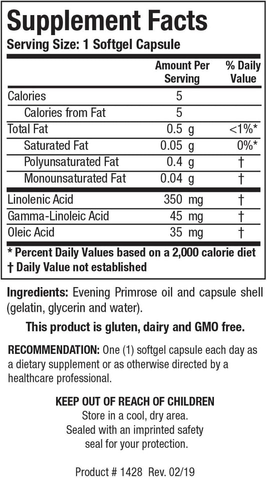 Biotics Research Evening Primrose Oil Potent Gamma Linolenic Acid Gla Source, Linoleic Acid, Healthy And Balanced Body Response, Cardiovascular, Neurological, Skin, Women’S Health. 100 Softgels