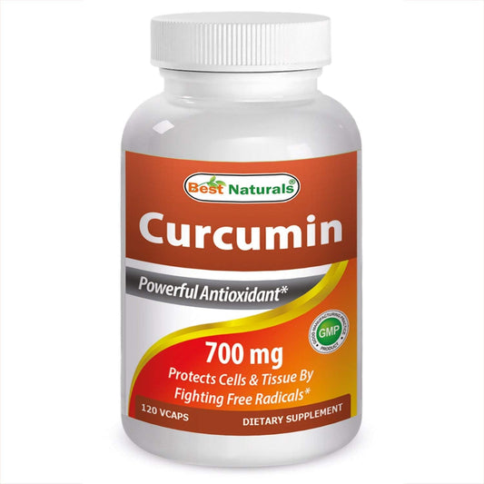 Best Naturals Turmeric Curcumin Extract 700 Mg 120 Veggie Capsules - Max Potency - Super Strength Curcumin) With 95% Curcuminoids For Maximum Health & Vitality! Strongest & Most Effective