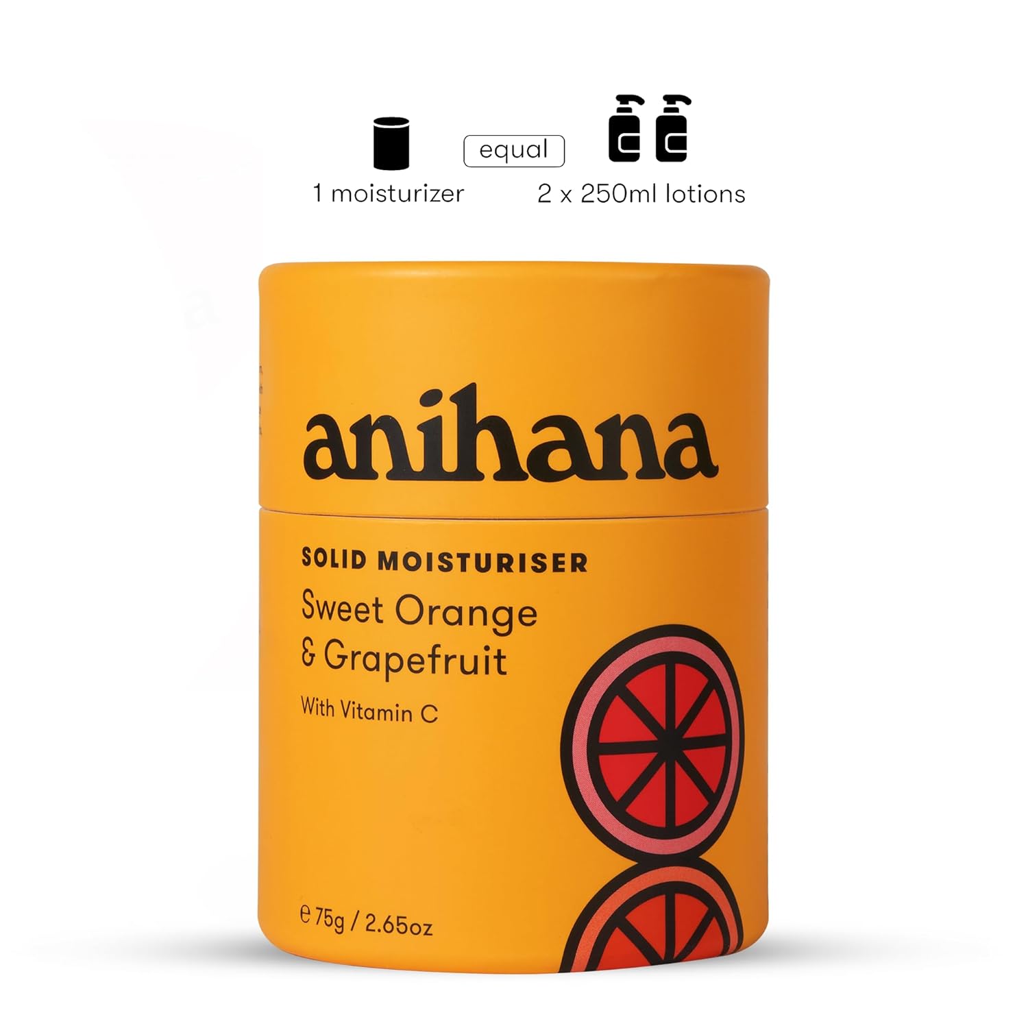 Anihana Solid Moisturizer Bar With Coconut Oil Hydrates And Softens Dry Skin Care Paraben Free Cruelty Free Refreshing Sweet Orange & Grapefruit Scent 2.65 Oz : Beauty & Personal Care