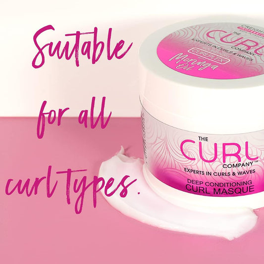 The Curl Company Deep Conditioning Curl Masque (300 Ml) - Deeply Nourishes Dry Damaged Curls, Ideal For Waves, Curls And Coils, Professionally Formulated With Curplex And Nourishing Moringa Oil