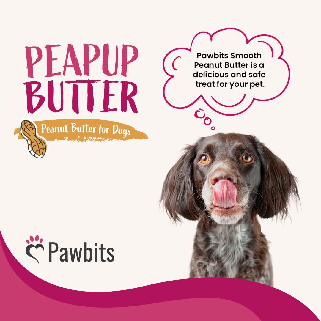 Pawbits Peanut Butter for Dogs - Giant 1KG 100% Natural Pure Protein Dog & Puppy Treat - UK Made with No Added Oil, Sugar, Salt, or Xylitol (Peanut Butter) :Pet Supplies