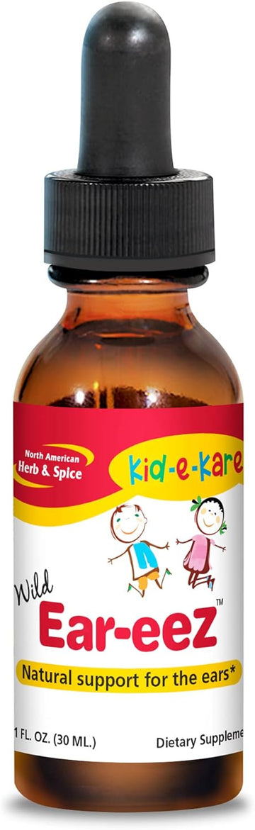 NORTH AMERICAN HERB & SPICE Kid-e-kare Ear-EEZ - 1 fl. oz. - Natural Support for Children?s Ears - Contains Garlic, Black Seed, Sage & Bay Leaf Oils - Non-GMO - 287 Drops