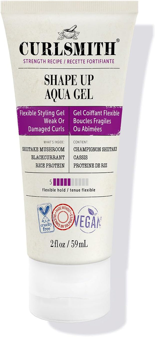 Curlsmith – Shape Up Aqua Gel, Lightweight Styling Gel With Proteins For Damaged Hair (59Ml)