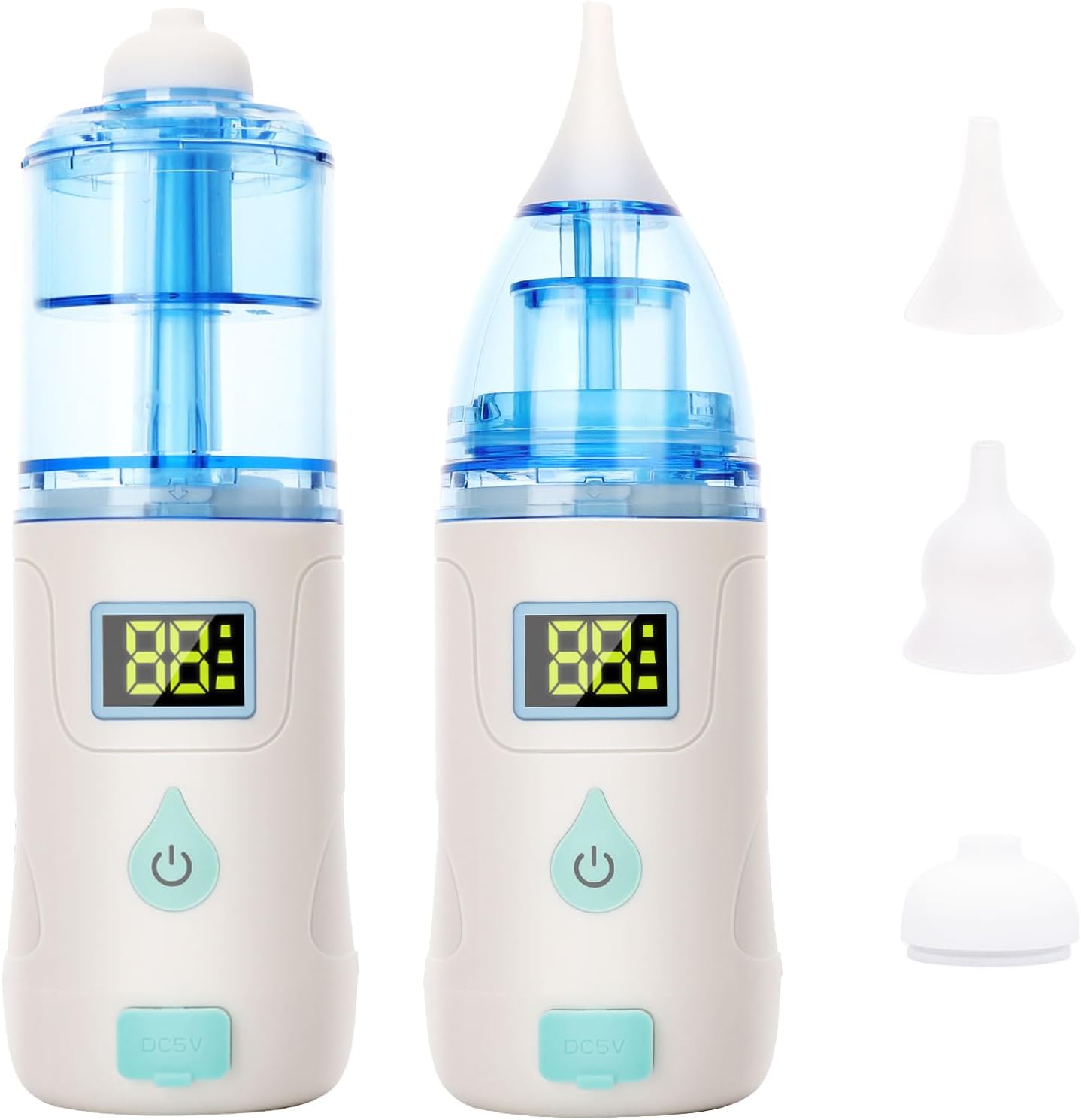 Nasal Aspirator for Baby, IP65 Waterproof Electric Baby Nose Sucker with Nasal Irrigation System, Nose Suction for Newborn Infant Toddler Adult with 3 Silicone Tips, Automatically Clean Baby's Nose