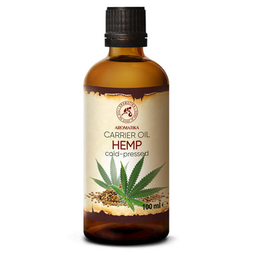 Hemp Oil 3.4 Fl Oz - Pure & Natural - Cold Pressed Hemp Seed Oil - Unrefined Carrier Oil For Essential Oils - For Skin - Nails - Lips - Hair - Face & Body Care